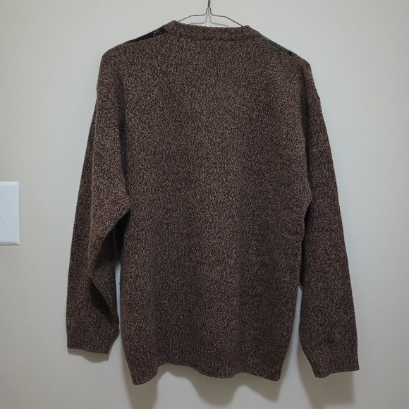 North Wales Vintage Argyle Wool Mens Sweater Hong Kong Made - Picture 3 of 5